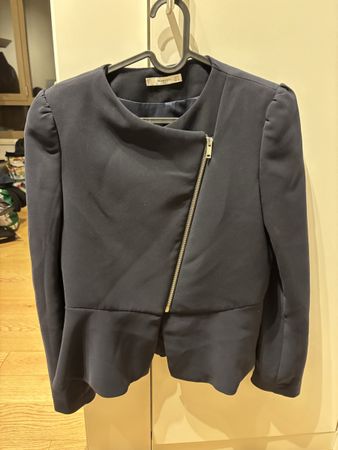 Mango Suit Blazer - Women's Size M - Asymmetrical Zip!