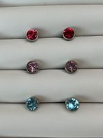 Ohrstecker Swarovski türkis lila rot Nr.7