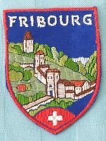 Vintage Badge Wappen FRIBOURG ST. GALLER STICKEREI