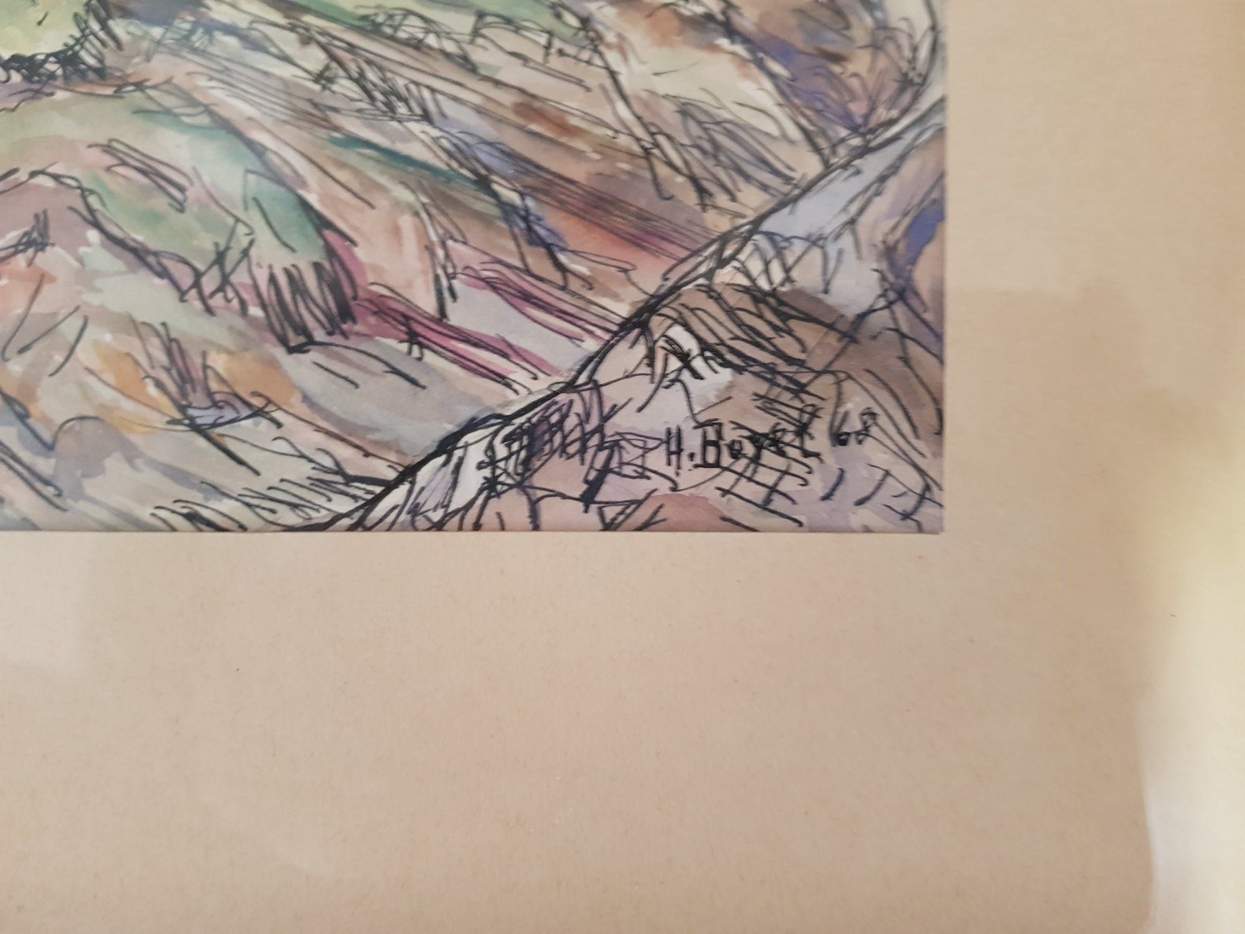 Gemälde: Bild Zeichnung Gemälde Alpenbild H. Beyer – Gebraucht aus Walterswil BE von Lonitti 4