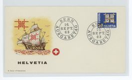 1963 Europamarke FDC privat illustriert
