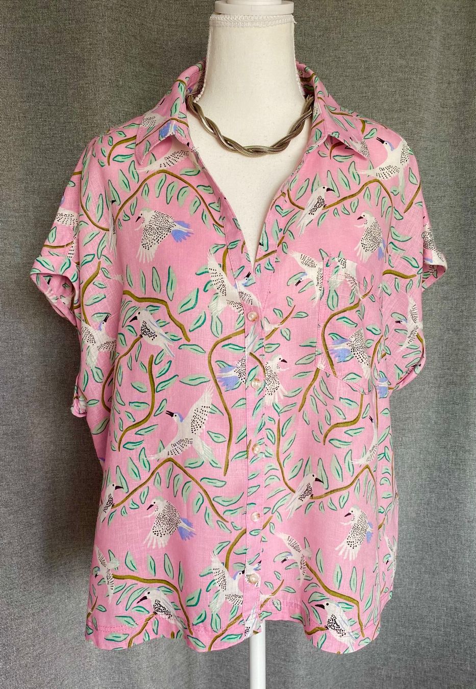 Camicette: Cynthia Rowley Leinenbluse Grösse XL – Usato da Oberwil BL venduto da Leni-Mischi