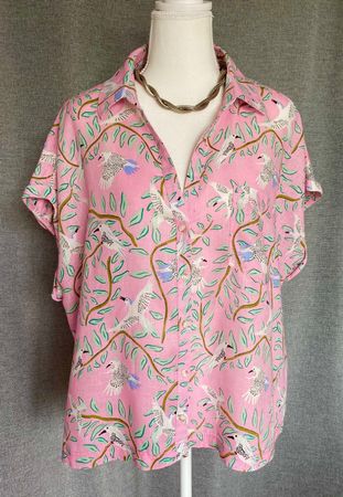 Cynthia Rowley Leinenbluse Grösse XL