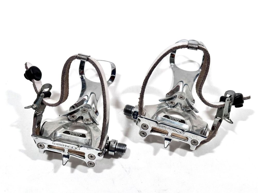 Pédales Vintage Shimano Ultegra 600 PD-6207 - Axe 9/16 Avec Pinces à Orteils - Occasion Japon