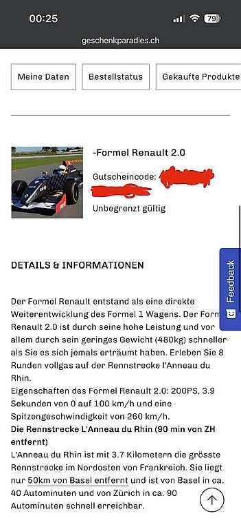 Buoni: Formel 4 Erlebnis Anneau du Rhin – Nuovo e nell'imballaggio originale da Amriswil venduto da Lenny-2 1