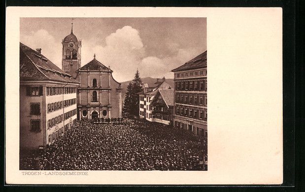 Cartoline postali: AK Trogen, Versammlung der Landsgemeinde – Usato da Berlin venduto da bartko-reher