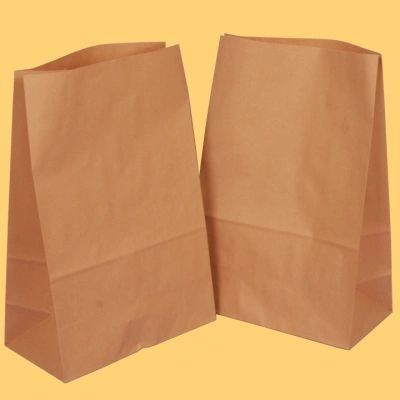 500 braune Papierbeutel mit Blockboden  Grösse: 18+8x30cm