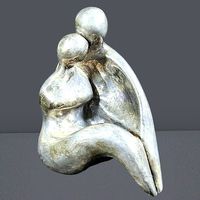 💞 925 Sterling Silber-Skulptur „Das Paar“ – D. Jaron ✨
