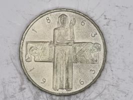 Gedenkmunze 5 FR 1963 Silber