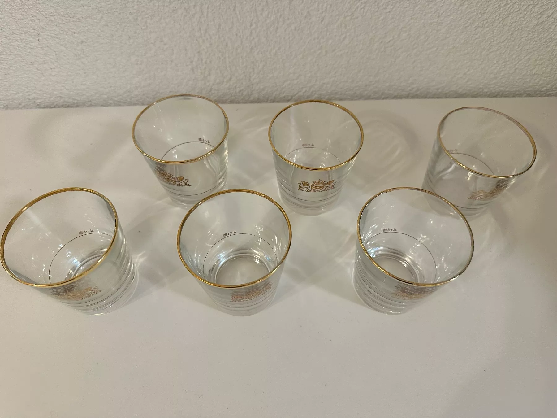 Gläser: 6 Whisky- oder Cognacgläser mit Goldrand – Gebraucht aus Bülach von Jubet 3