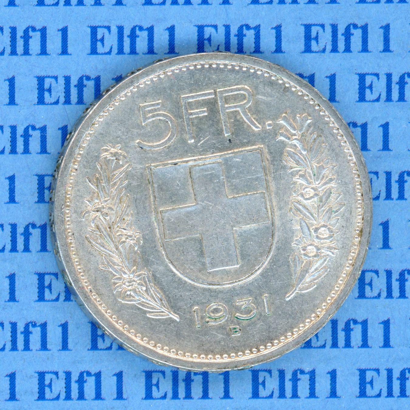 Tutti le monete: CHF___5.00 1931 -unz 5 Franken – Usato da Widnau venduto da Elf11