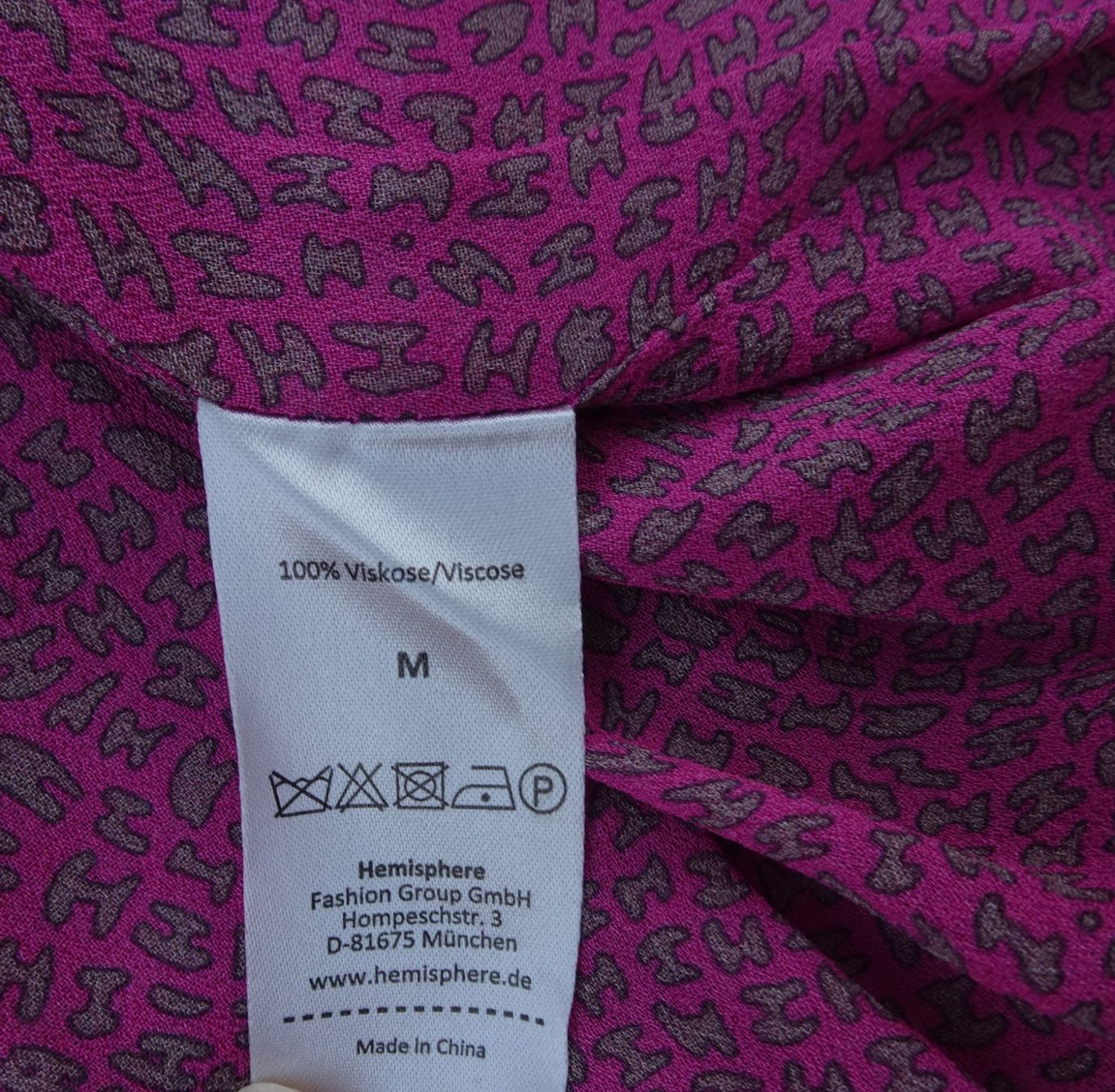 Hemisphere Camicette: Schluppenbluse Hemisphere Gr. M pink braun Bluse – Usato da Winterthur venduto da blumeblau77 4