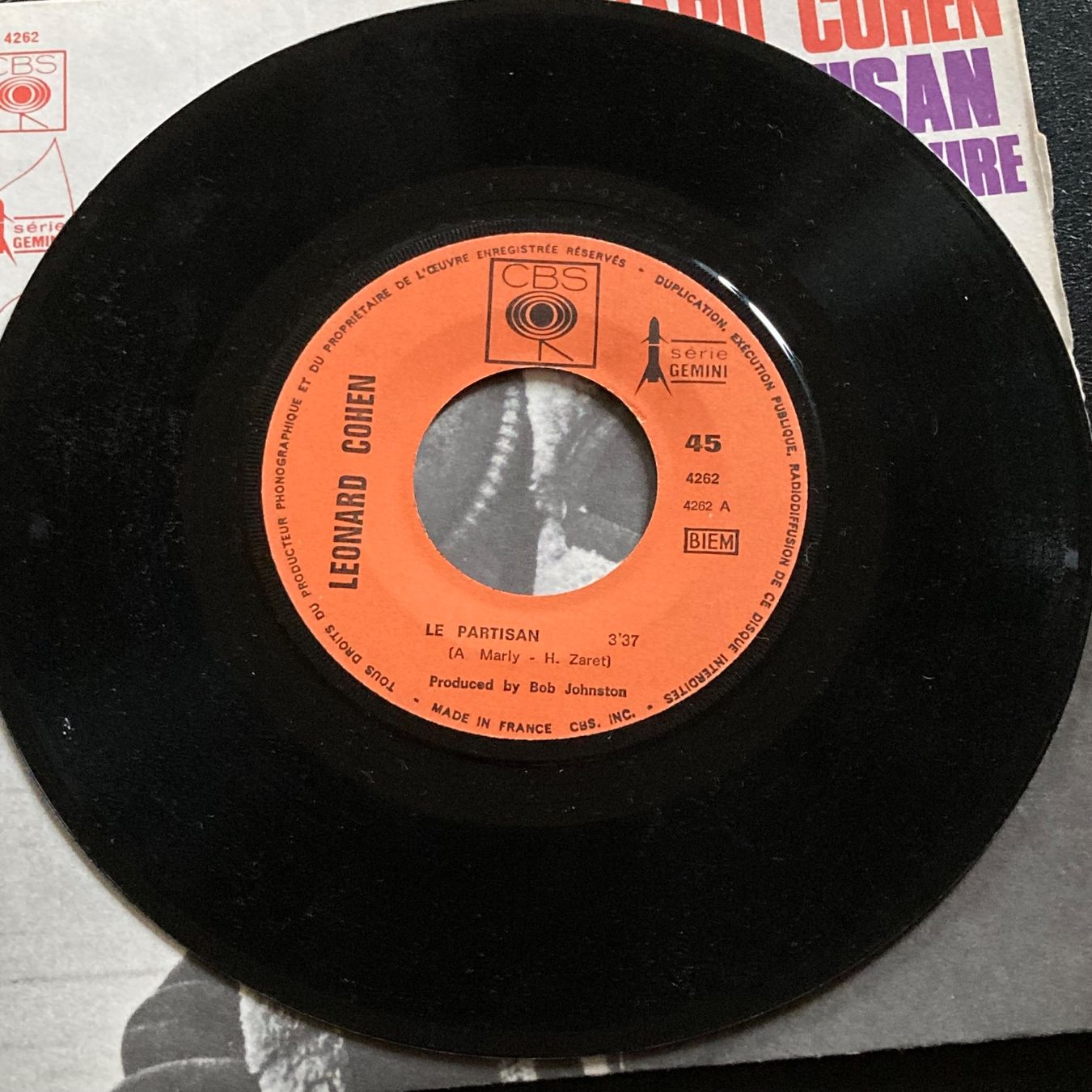 Dischi in vinile: Leonard Cohen - The Partisan, 7" – Usato da Bern venduto da Ntsamina 2