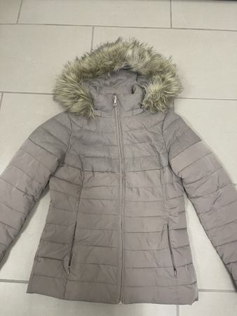 Street One Winterjacke in Beige mit Kunstfell Gr 34