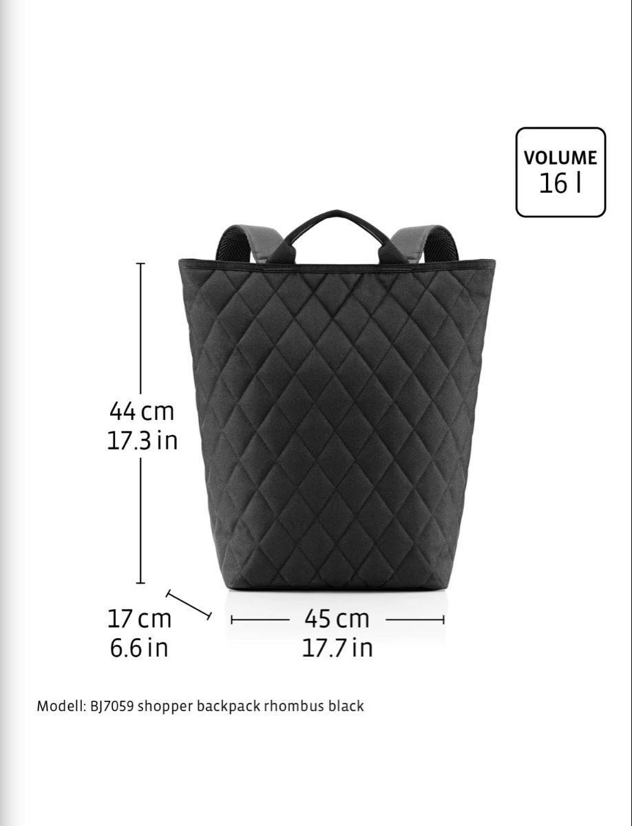 Reisenthel Zaini: Rucksack Reisenthel Rhombus black – Usato da Winterthur venduto da NaNa24 5