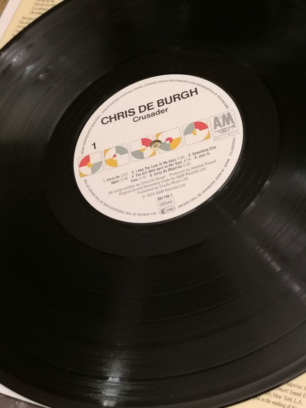 Schallplatten: LP - Chris De Burgh - Crusader Vinyl – Gebraucht aus Basel von vintagecollector 3