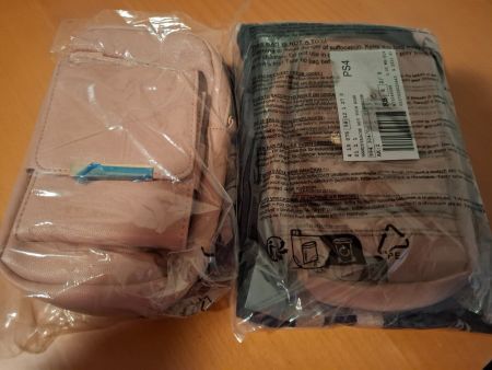2 Handytaschen mit Tuch rosa