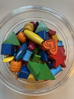 Holzperlen zum Auffädeln, Kinder Spielzeug, bunter Mix