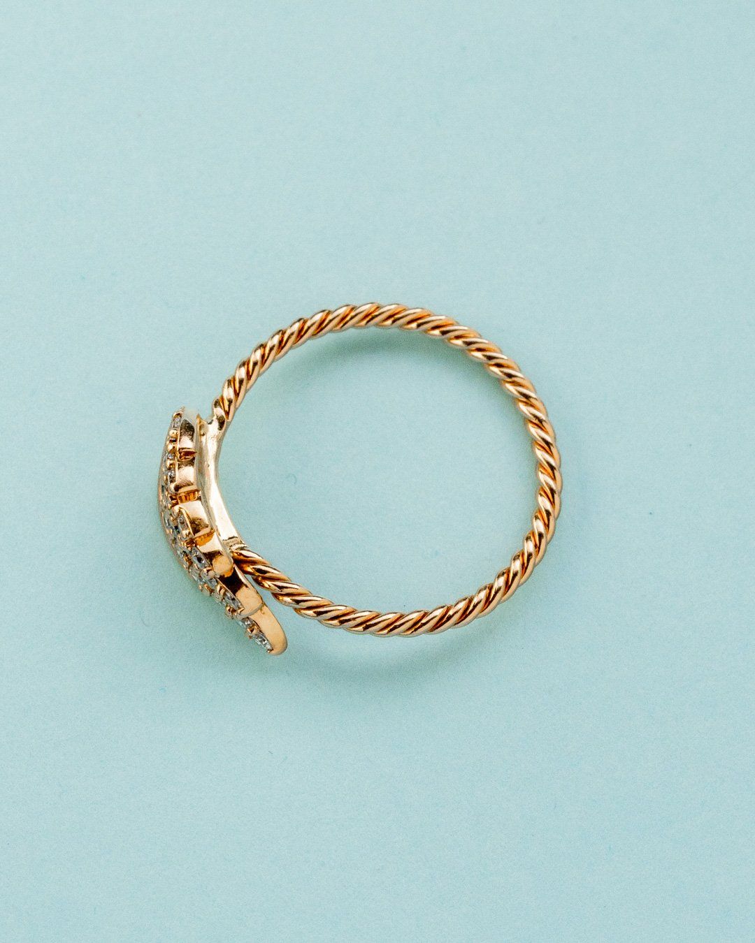 Anelli: 18ct Rose Gold Diamond-set "wing" Ring – Usato da Genève venduto da Prometheus_Watches 5