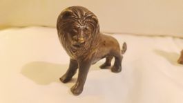 Antike Bronzefigur Löwe Vintage Sammler Deko Tierfigur Ra...