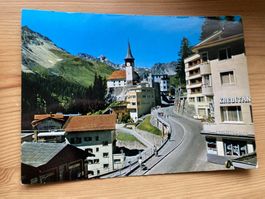 Arosa - Dorfstrasse mit Kirche - AK 1965
