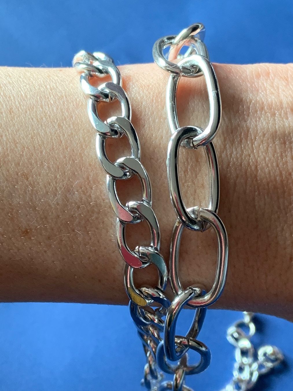 Bracciali & Braccialetti: 2 Armbänder Panzerarmband silbrig – Nuovo (secondo la descrizione) da Dittingen venduto da Bellevista 3