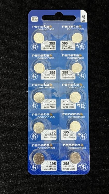 Accus & piles: Neue Renata 395 Uhrenbatterien, 10 Stk, Silberoxid – Neuf (Voir description) à Grenchen par chththl
