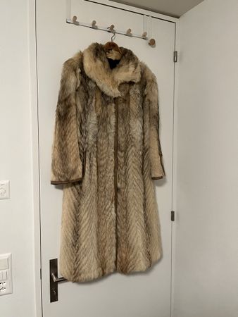 Echte Pelzjacke Fuchslang für kalte Tage, Gr. M 38/40