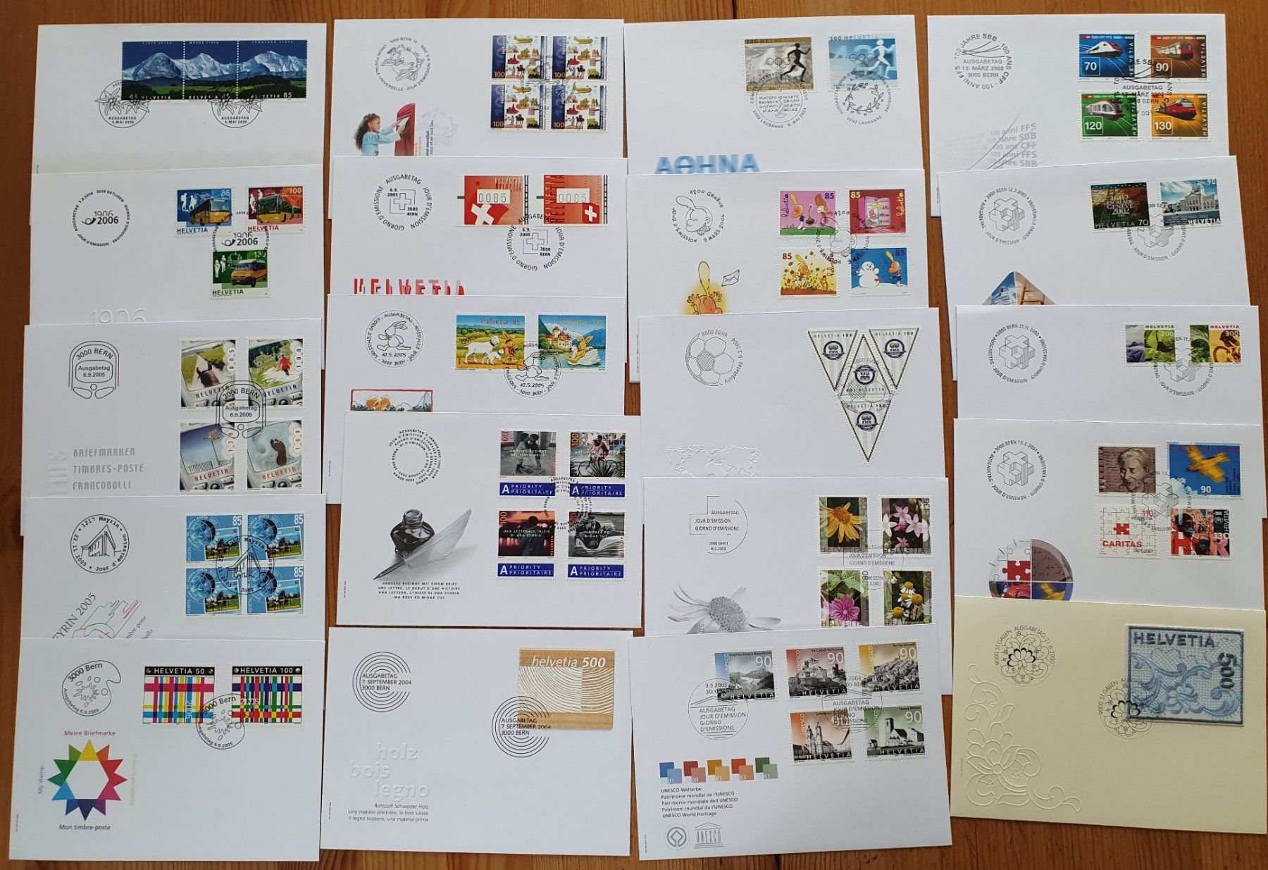 Tutti i francobolli: Schweiz: 900 verschiedene FDC 1960 - 2010 – Usato da Dällikon venduto da Minita 7