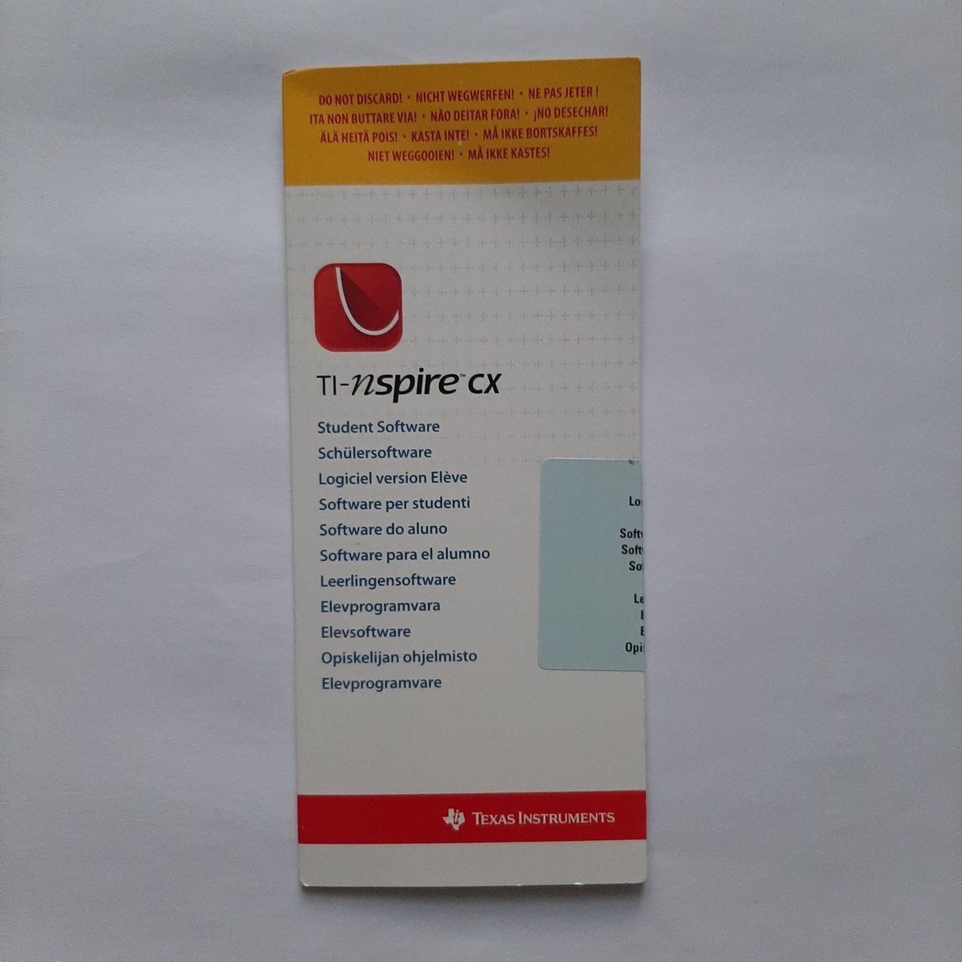 Texas Instruments Taschenrechner: TI-Nspire CX avec logiciel et câble – Gebraucht aus Carouge GE von cecob0909 7