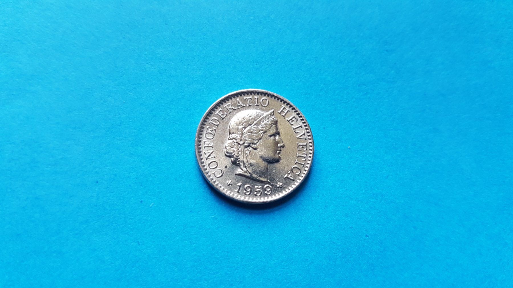Tutti le monete: CH 5 Rappen - 1959 – Usato da Reinach BL venduto da Dexy62