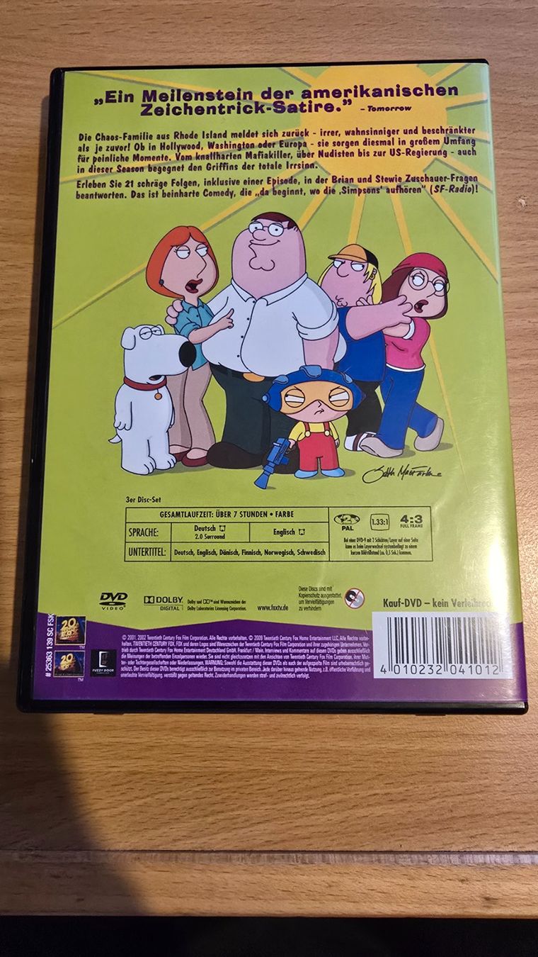 Tutti i DVDs: Family Guy - Staffel 3 - DVD Box – Nuovo (secondo la descrizione) da Wittinsburg venduto da MrSascha 1