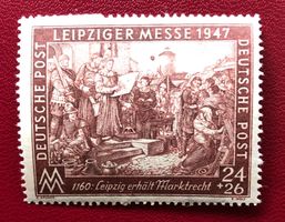 Briefmarken aus Deutschland 1947 Leipziger Ungestempelt 