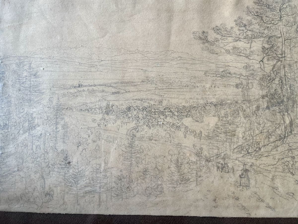 Dipinti: Studie von Emanuel Labhardt - Blick über Rheinau – Usato da Ottikon venduto da san_w99n 1