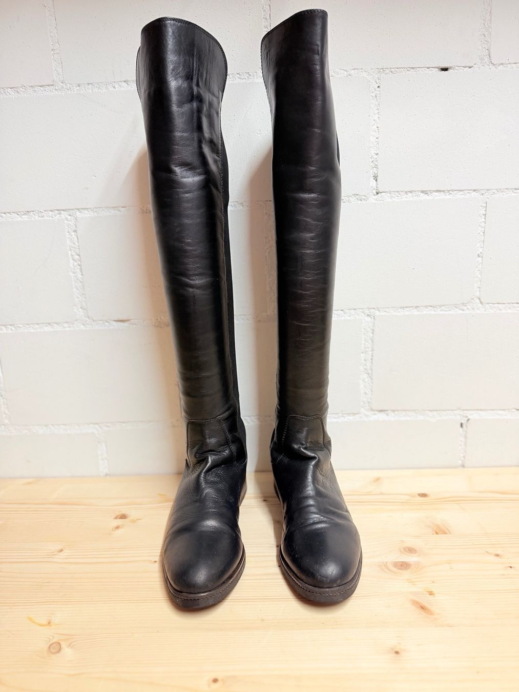 Globus Scarpe da donna: Globus Overknees schwarz Lammleder mit Stretch-Einsatz – Nuovo (secondo la descrizione) da Root venduto da Jo.Di 1