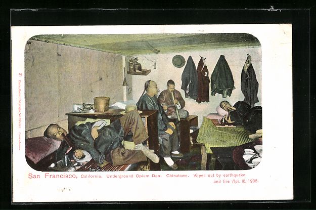 Cartoline postali: San Francisco, Underground Opium Den. Ch – Usato da Berlin venduto da bartko-reher