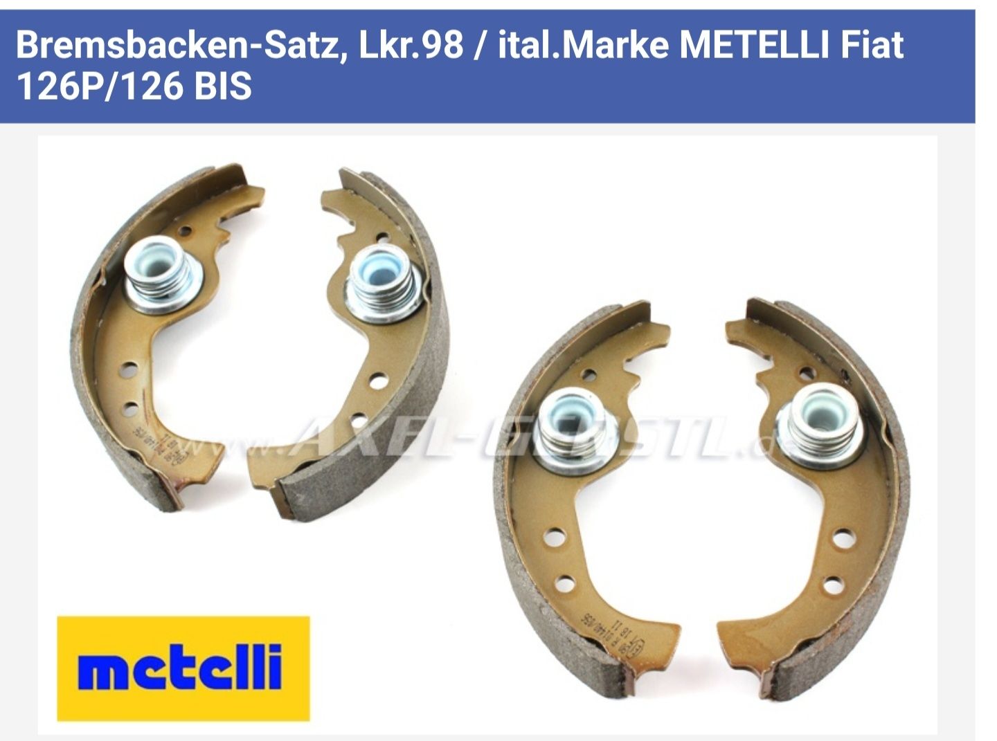Fiat Tutti pezzi di ricambio auto: neue Bremsbacken Fiat – Nuovo e nell'imballaggio originale da Emmen venduto da Fiat_Guru