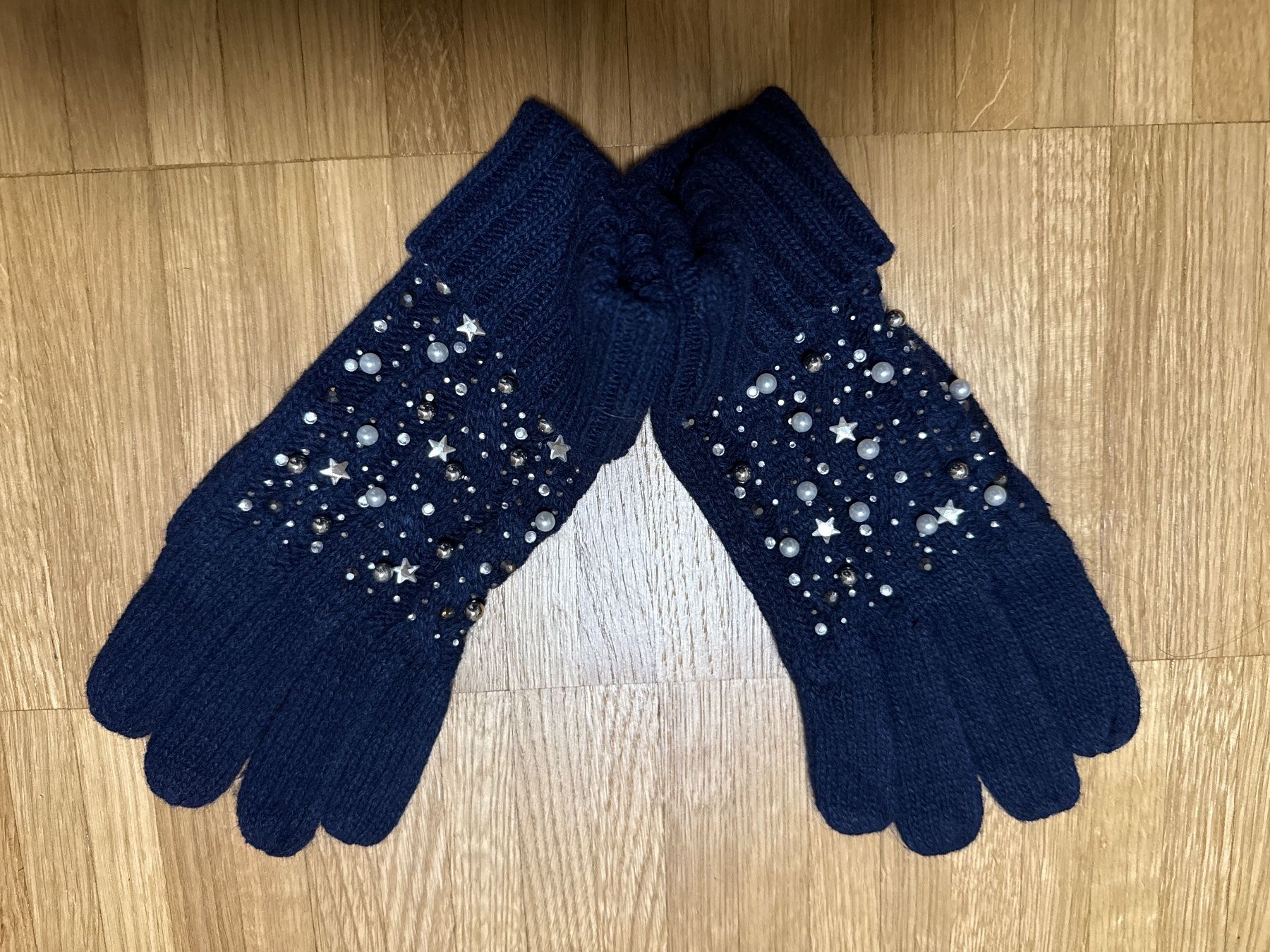Guanti & manicotti: Damen Winter Handschuhe, dunkelblau mit Sternen, warm – Nuovo (secondo la descrizione) da Zürich venduto da kat_p2yk