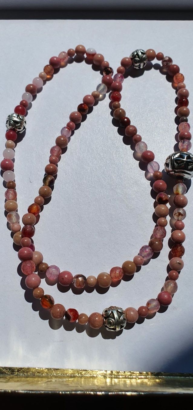 Catenine: Rhodonit mit Agate – Nuovo (secondo la descrizione) da Benglen venduto da Meercat3 5