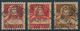 1932/33 - Tellbrustbild • geriffeltes Papier - Voll Stempel