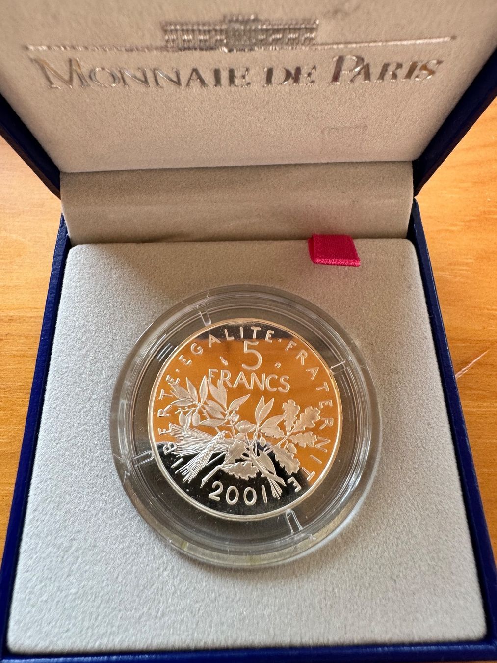 Tutti le monete: 5 Francs 2001 Silber PP - La Semeuse – Usato da Meilen venduto da coins4sale 1