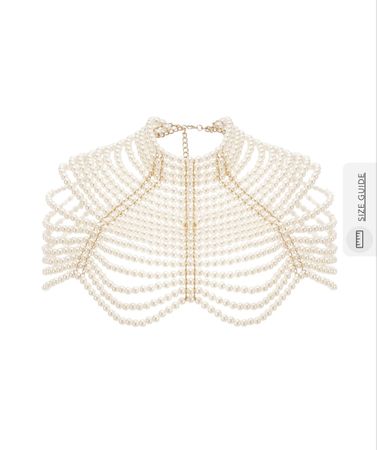 MISS ROSIER faux pearl shawl bridal wedding