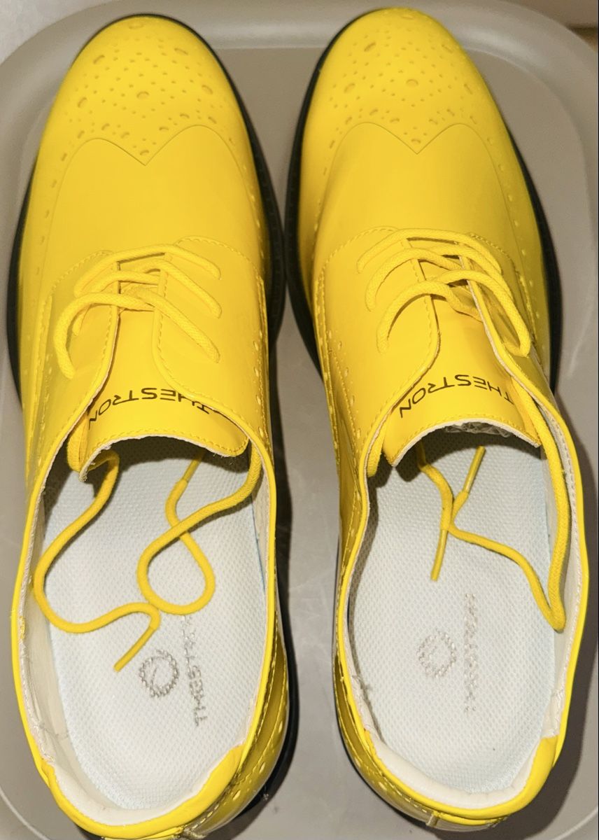 Chaussures hommes: Scarpe uomo GOLF Giallo lucido Gr 49 con tacchetti.          – Neuf (Voir description) à Volketswil par mau_9pxs 6