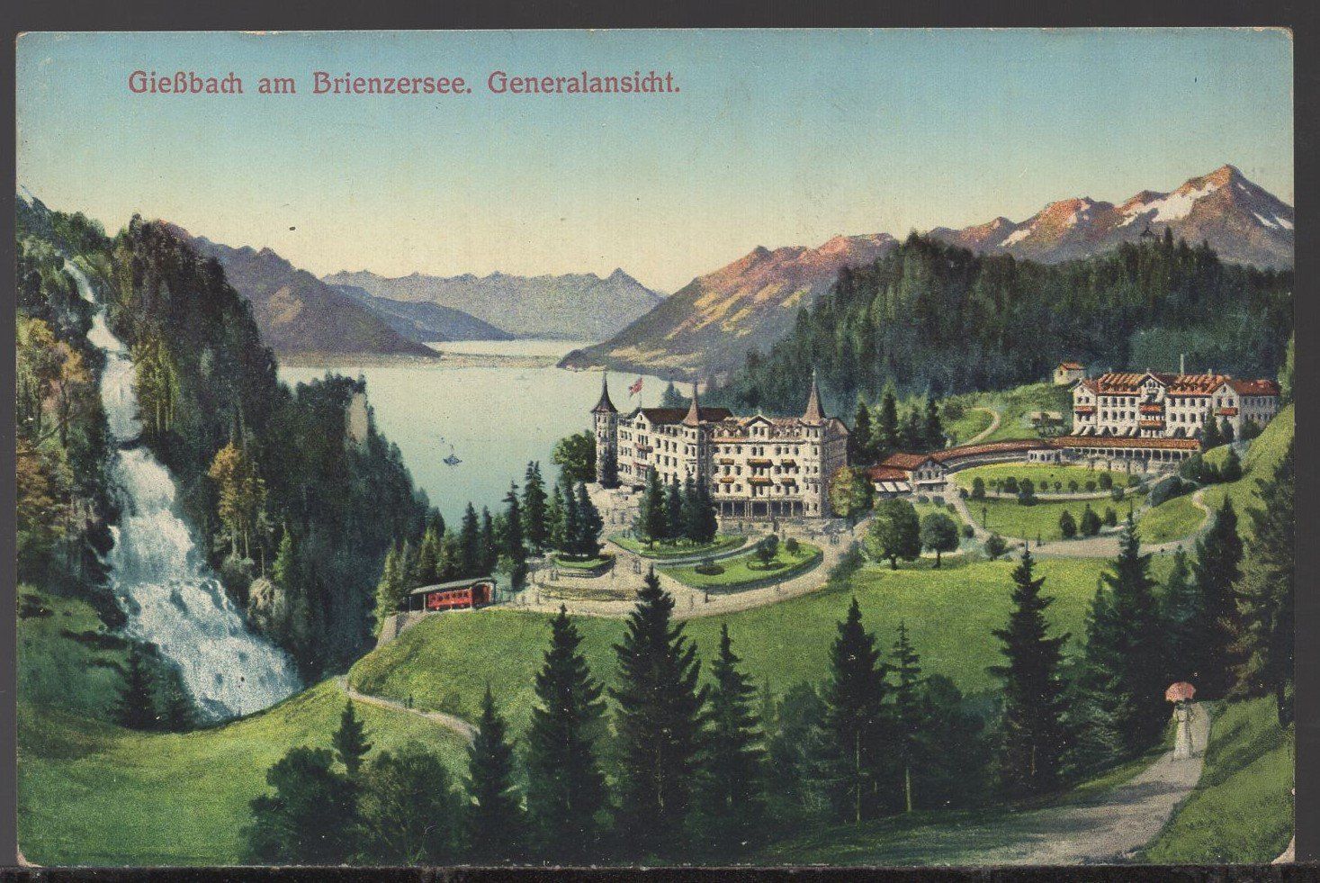 Ansichtskarten: Giessbach am Brienzersee -  Generalansicht – Gebraucht aus Aarau von kufi44