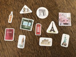 Lot de stickers de voyage, parfait pour les aventuriers !