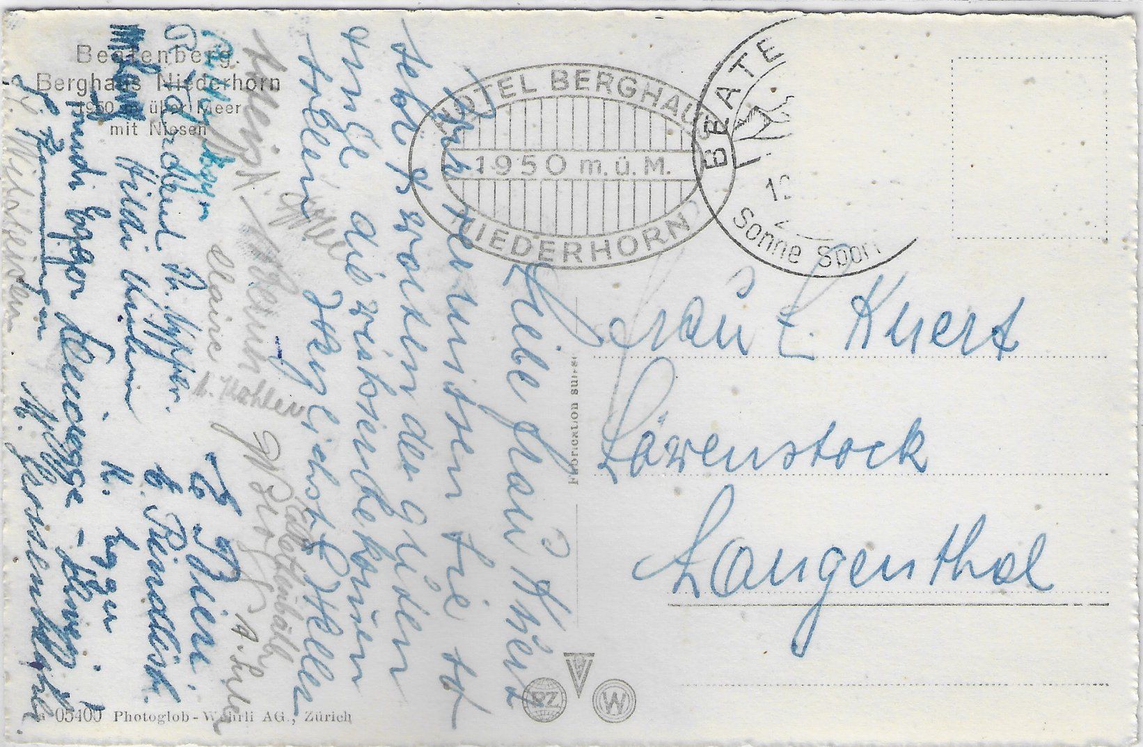 Cartoline postali: Beatenberg - Berghaus Niederhorn – Usato da Ettingen venduto da Kartenplanet 1