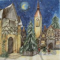 Serviette vor der kirche (w379) 2Stk.