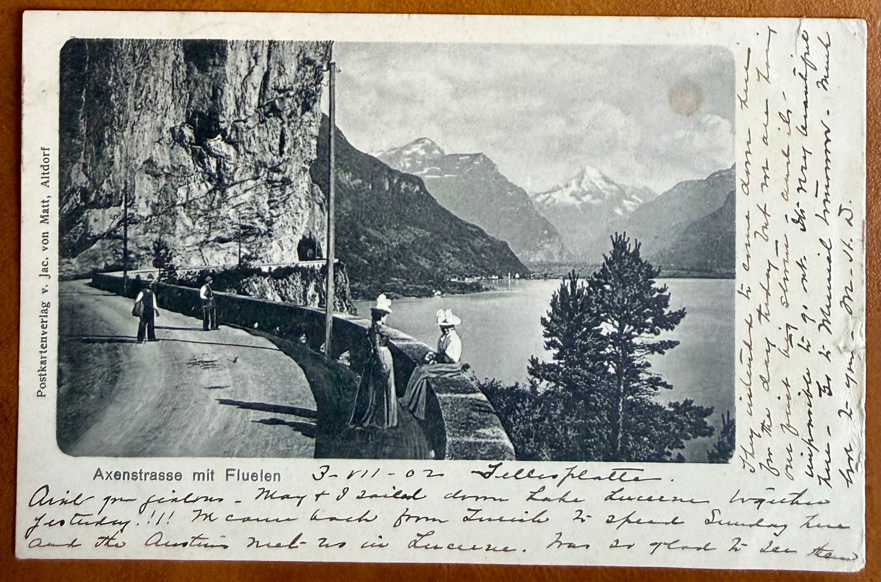 Cartoline postali: Axenstrasse - Animée  1902 – Usato da Lutry venduto da Ediego