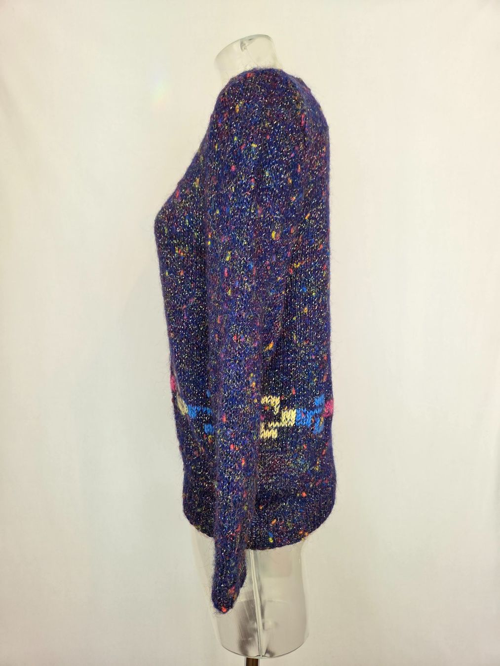 Maglioni & Felpe: Strickpullover mit Glitzerfäden & Knöpfen - S-M – Usato da Bern venduto da -Aniko- 1