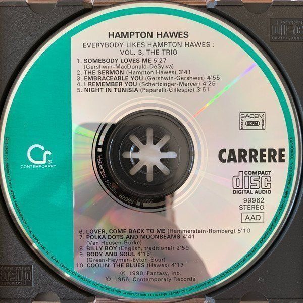 CD: Hampton Hawes [Fantasy] Red Mitchell, Chuck Thompson – Usato da Unterbäch venduto da gond 2
